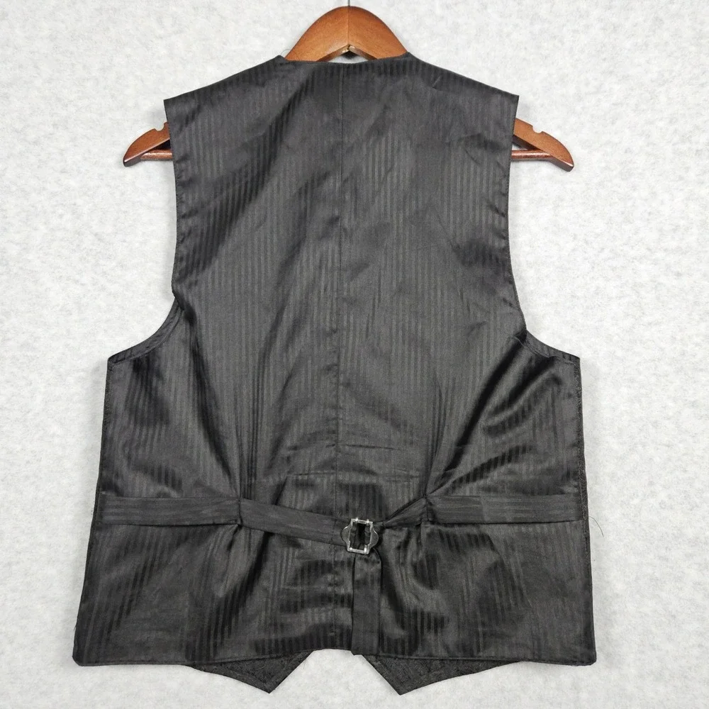 Scully Men's Small Black Button Vest Waistcoat Paisley Western Formal Steampunk